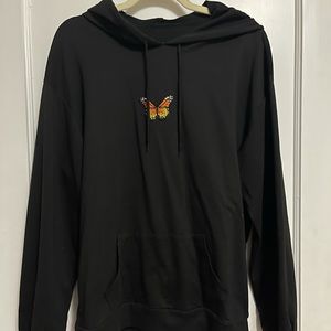 Brandy Melville butterfly sweatshirt black